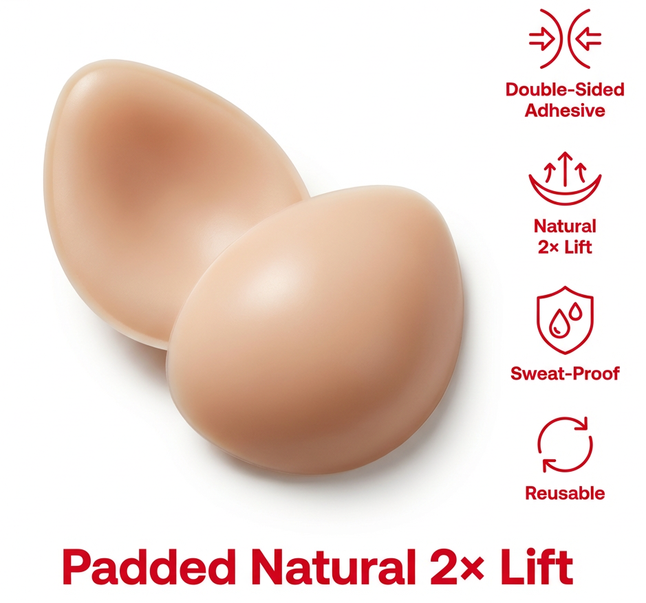 Heloform Ultra Lift Sticky Bra Inserts – Invisible Push Up, Strong Hold, Reusable